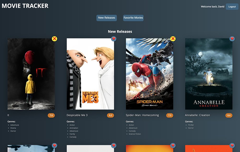 Movie Tracker Web Application | Project to build a New Movie Releases grid interface - built in React & Redux.