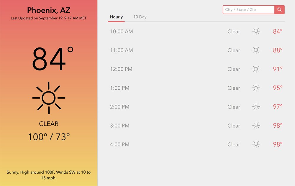 Weathrly Web Application | Web-app using Weather Underground API to provide weather forecasts and current conditions - built in React.